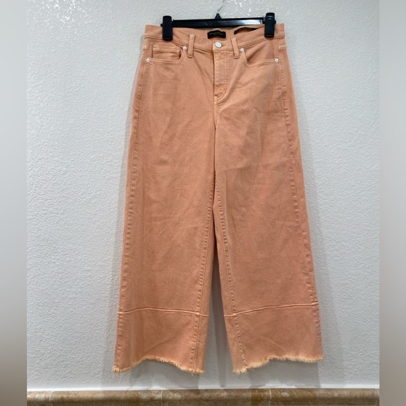 BANANA REPUBLIC HIGH-RISE WIDE-LEG CROP JEAN size 28 in peach punch - Picture 3 of 5